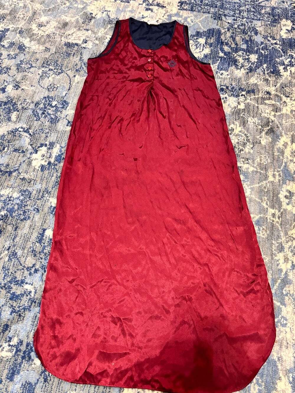 Jones New York Nightgown Size Medium Red Satin